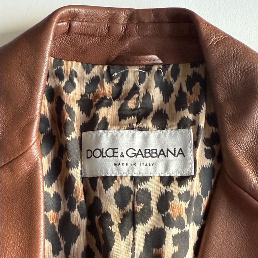 🇮🇹 Dolce & Gabbana Butter Soft Leather - Leopard Lining. EUC